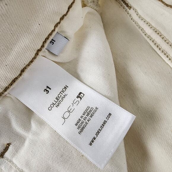 Joe's Jeans High Waisted Pleated Raw Hem Denim Shorts Natural A-Line 31 - Picture 6 of 14